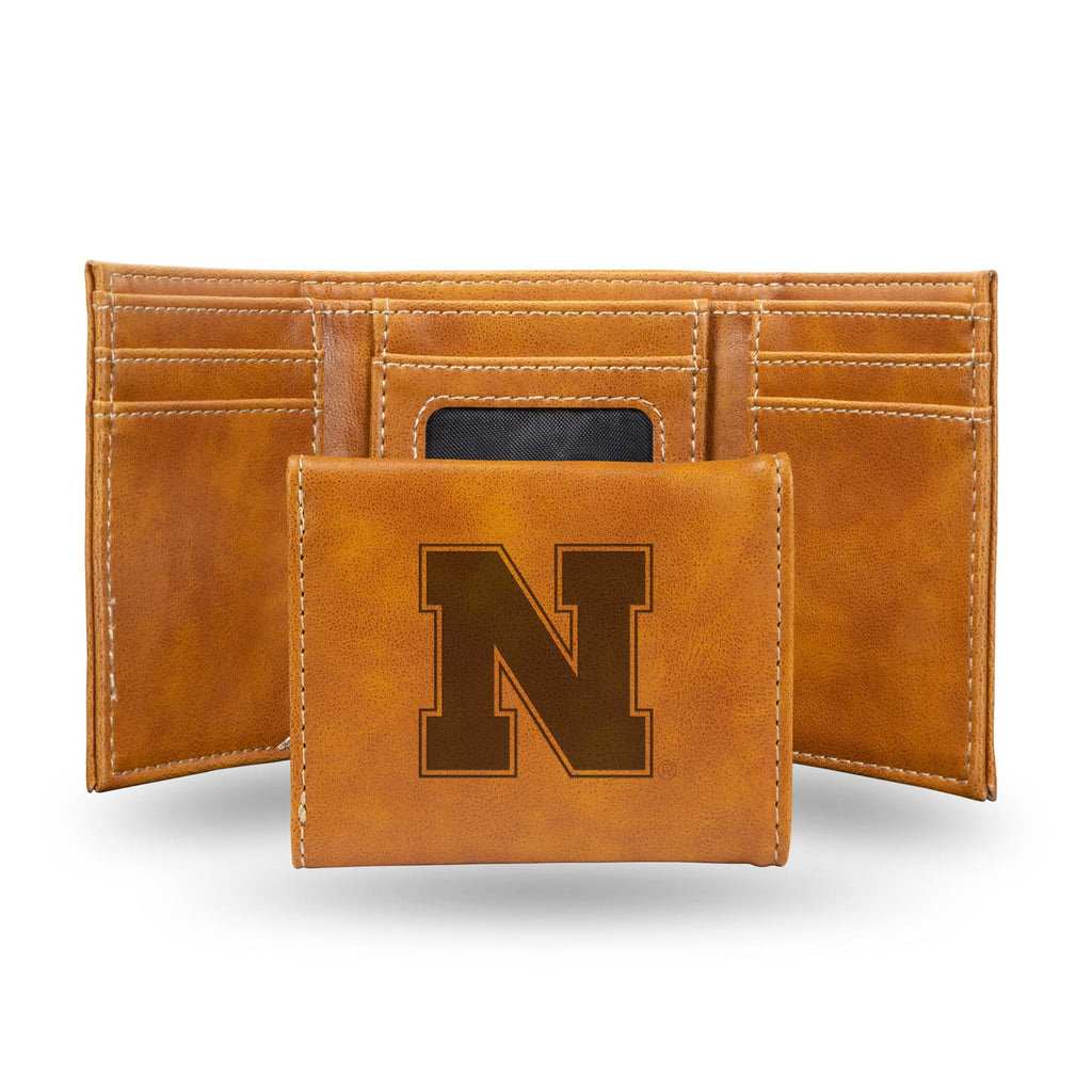 Nebraska Cornhuskers Wallet Trifold Laser Engraved - Rico Industries