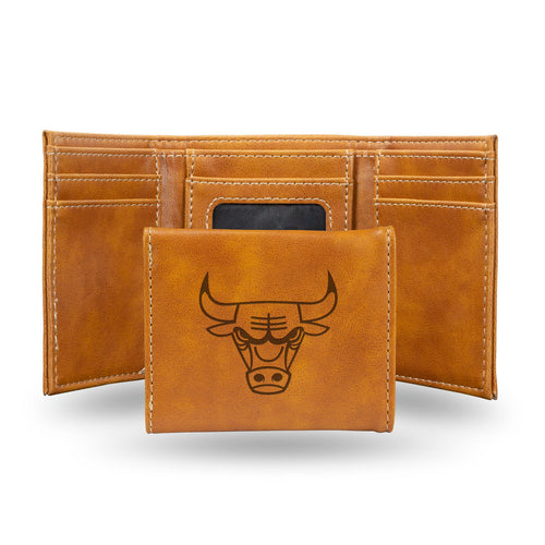 Chicago Bulls Wallet Trifold Laser Engraved - Rico Industries