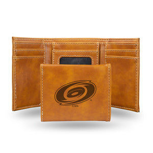 Carolina Hurricanes Wallet Trifold Laser Engraved - Rico Industries