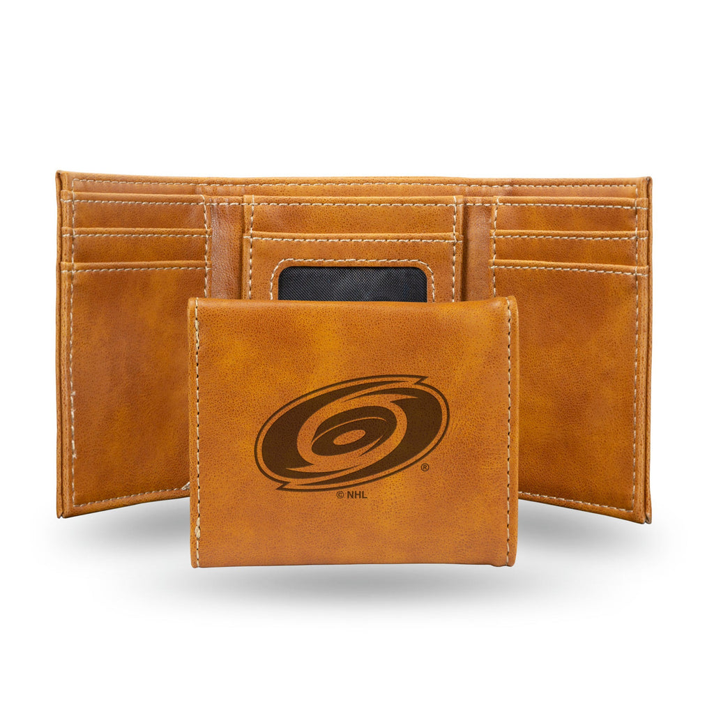 Carolina Hurricanes Wallet Trifold Laser Engraved - Rico Industries