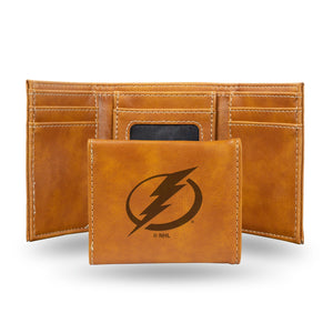 Tampa Bay Lightning Wallet Trifold Laser Engraved - Rico Industries