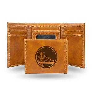Golden State Warriors Wallet Trifold Laser Engraved - Rico Industries