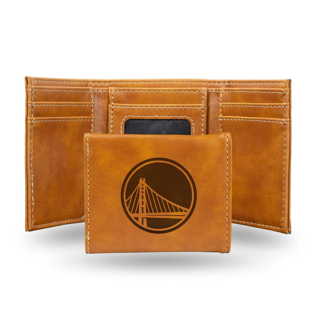 Golden State Warriors Wallet Trifold Laser Engraved - Rico Industries