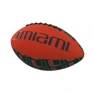 Logo Brands 169-93MR-3 Miami Repeating Mini-Size Rubber Football