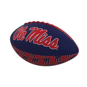 Logo Brands 176-93MR-3 Ole Miss Repeating Mini-Size Rubber Football