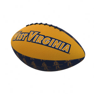 Logo Brands 239-93MR-3 West Virginia Repeating Mini-Size Rubber Football