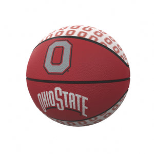 Logo Brands 191-91MR-1 Ohio State Repeating Logo Mini-Size Rubber Basketball