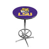 LOUISIANA STATE CHROME FOOT RING PUB TABLE PURPLE - LSUPTR321