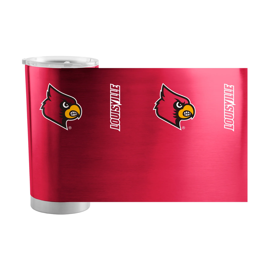 Louisville Cardinals Travel Tumbler 20oz Stainless Steel - Special Order - Logo Brands
