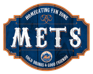 New York Mets Sign Wood 12 Inch Homegating Tavern - Fan Creations