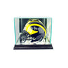 Mini Football Helmet Display Case with Black Moulding