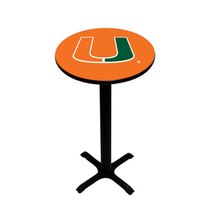 MIAMI PEDESTAL PUB TABLE ORANGE - MIAPTB102