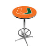MIAMI CHROME FOOT RING PUB TABLE ORANGE - MIAPTR102