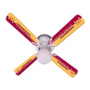MINNESOTA CEILING FAN - 42'' MAROON/GOLD - MINFAN100-42