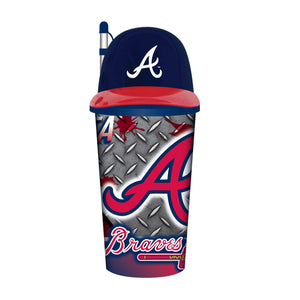 Atlanta Braves Helmet Cup 32oz Plastic with Straw - Mojo Licensing