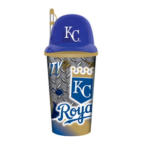 Kansas City Royals Helmet Cup 32oz Plastic with Straw - Mojo Licensing
