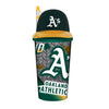 Oakland Athletics Helmet Cup 32oz Plastic with Straw - Special Order - Mojo Licensing
