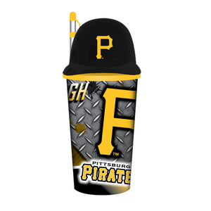 Pittsburgh Pirates Helmet Cup 32oz Plastic with Straw - Mojo Licensing