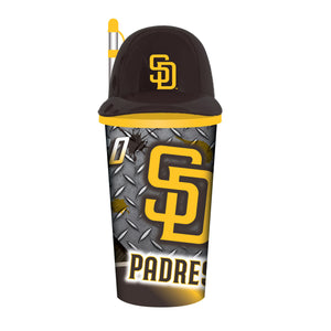 San Diego Padres Helmet Cup 32oz Plastic with Straw - Mojo Licensing
