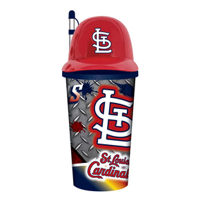 St. Louis Cardinals Helmet Cup 32oz Plastic with Straw - Mojo Licensing