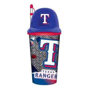 Texas Rangers Helmet Cup 32oz Plastic with Straw - Mojo Licensing