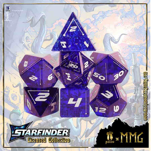 Misty Mountain Gaming -  Starfinder (Rpg): Shattered Glass Dice Set Pre-Order