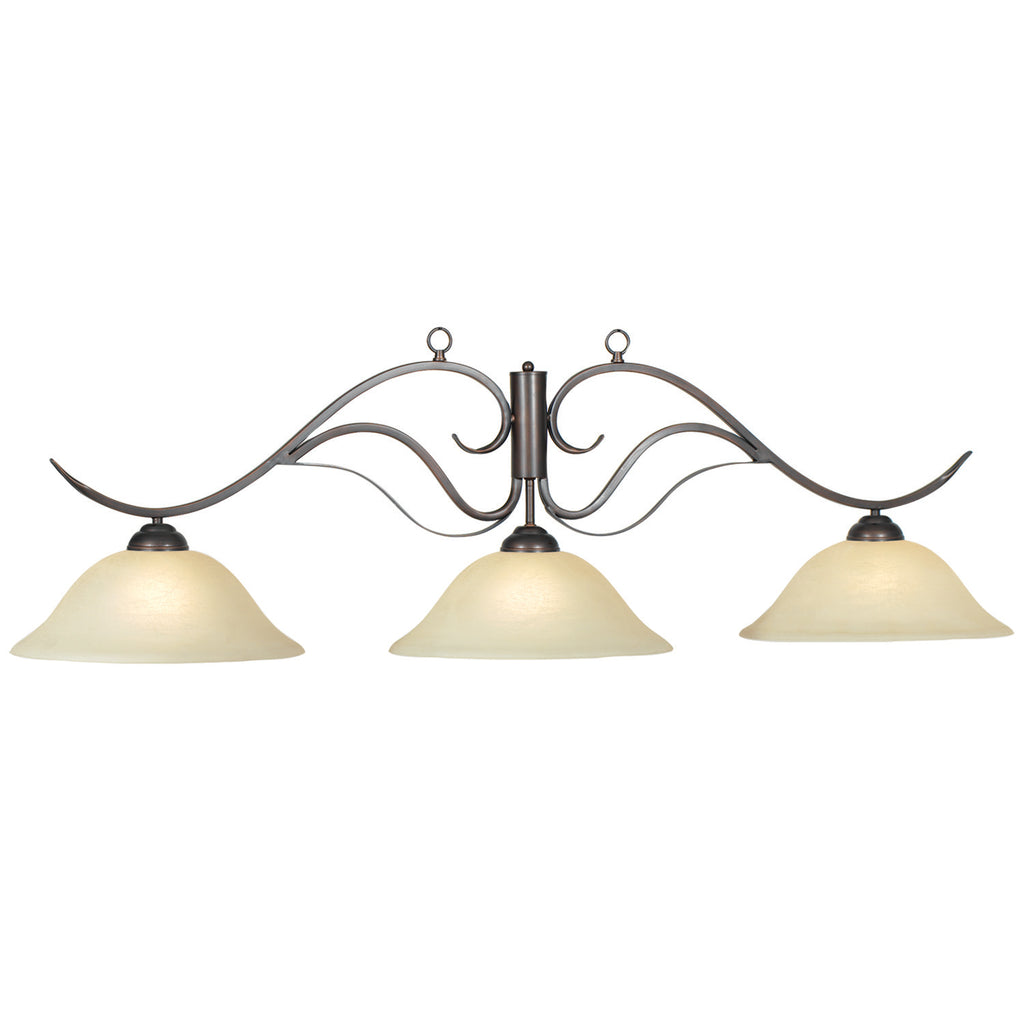 3 SHADE MONACO FIXTURE OIL RUBBED BRONZE