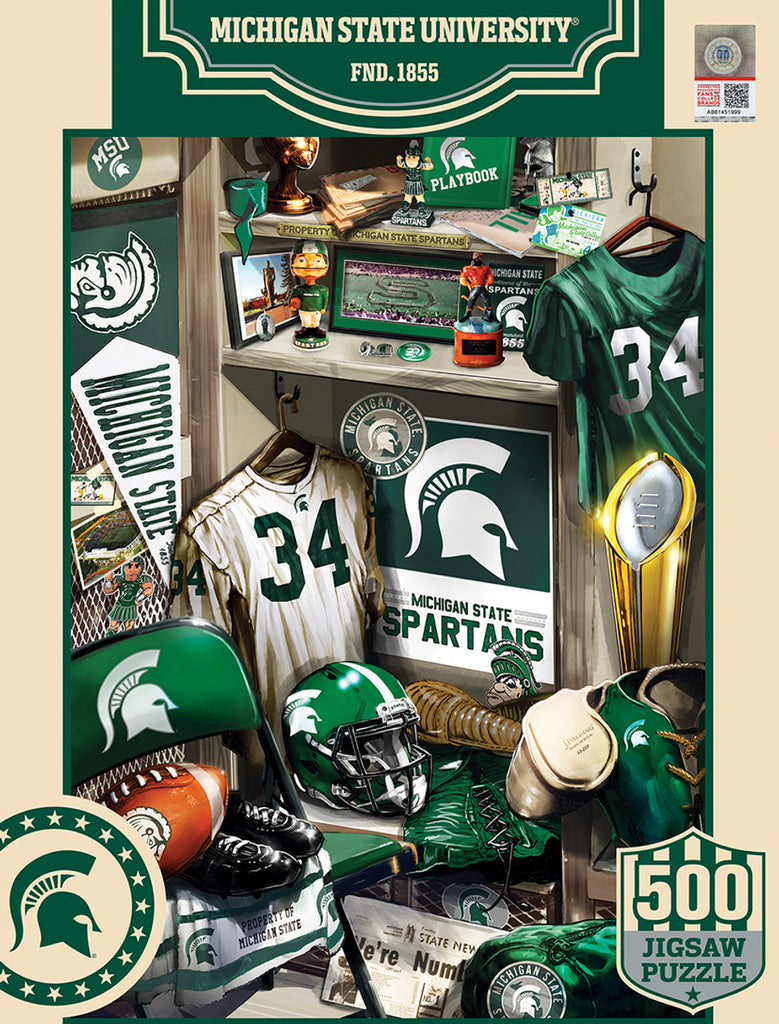 Michigan State Spartans Puzzle 500 Piece Locker Room - Masterpieces Puzzle Company