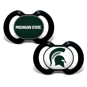 Michigan State Spartans Pacifier 2 Pk - Baby Fanatic