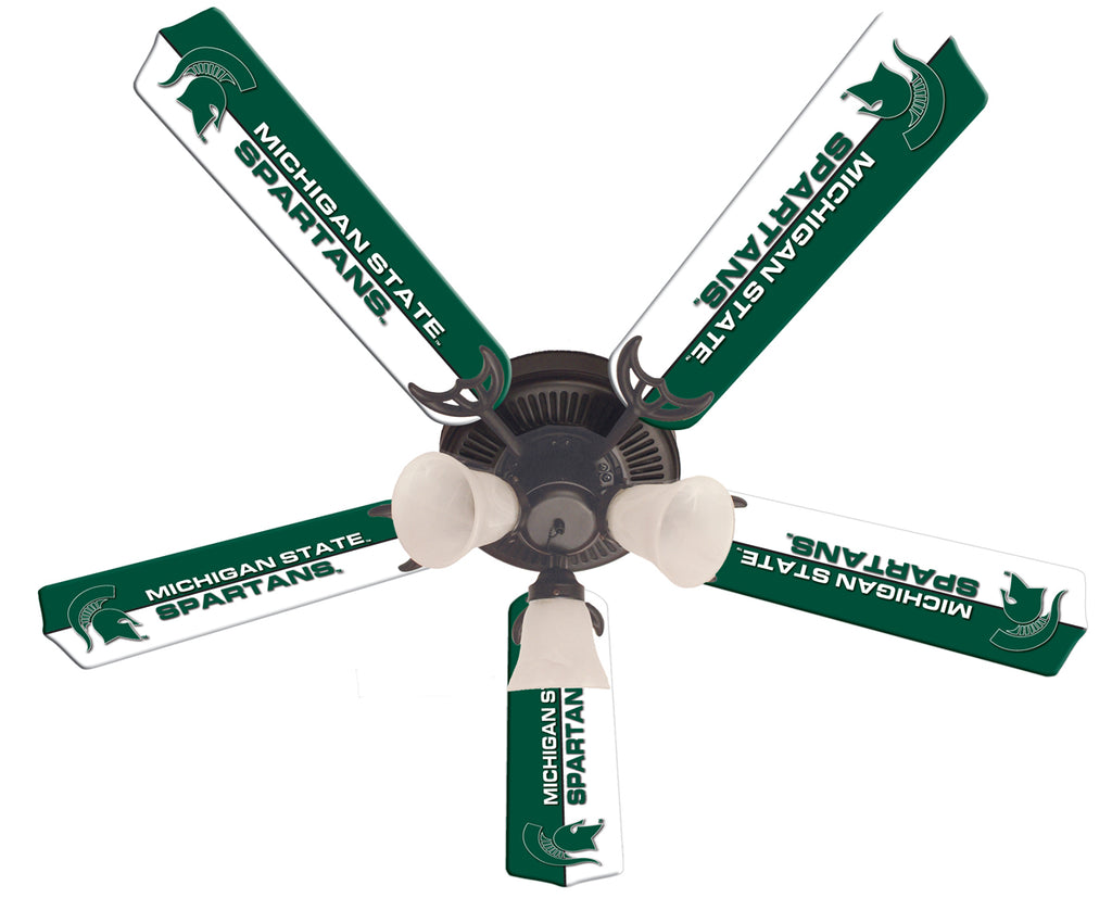 MICHIGAN STATE CEILING FAN - 52'' GREEN/WHITE - MSUFAN100-52