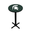 MICHIGAN STATE PEDESTAL PUB TABLE GREEN - MSUPTB231