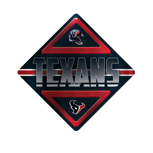 Houston Texans Sign Metal Diamond Shape - Rico Industries