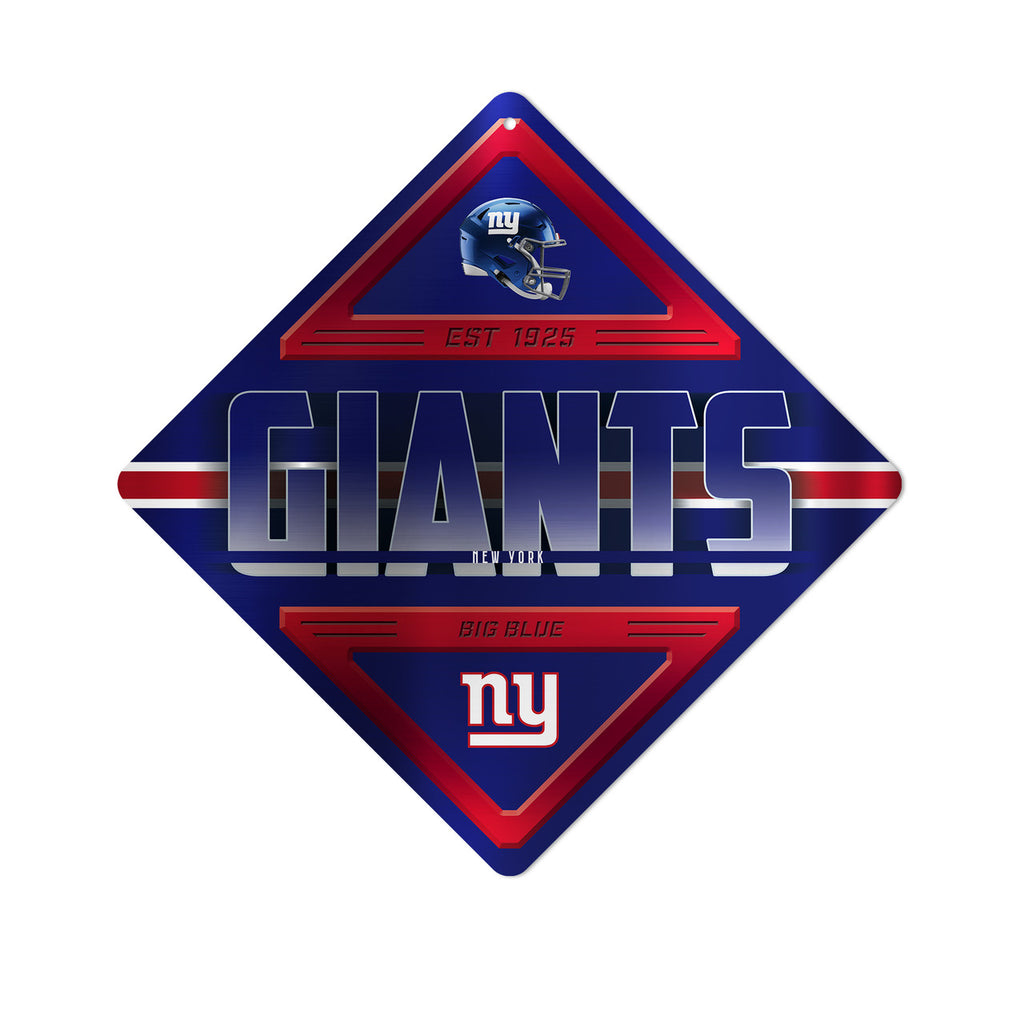 New York Giants Sign Metal Diamond Shape - Rico Industries