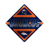 Denver Broncos Sign Metal Diamond Shape - Rico Industries