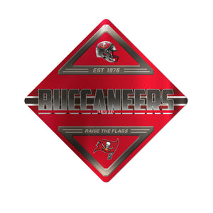 Tampa Bay Buccaneers Sign Metal Diamond Shape - Rico Industries