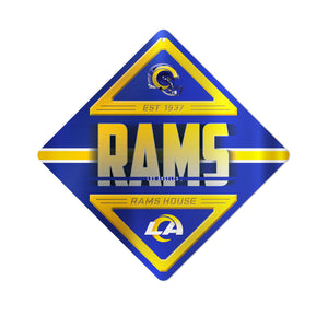 Los Angeles Rams Sign Metal Diamond Shape - Rico Industries