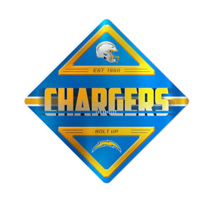 Los Angeles Chargers Sign Metal Diamond Shape - Rico Industries