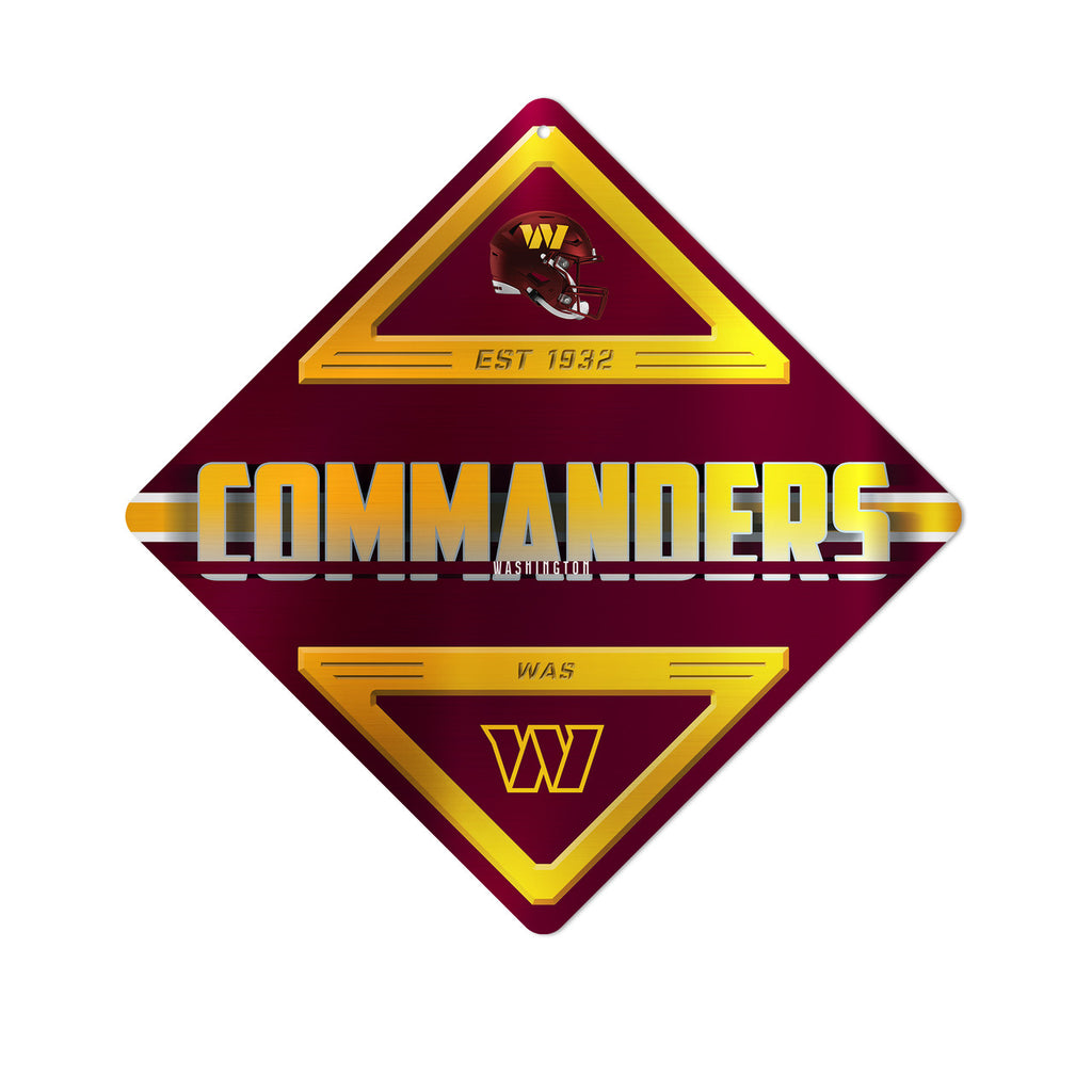 Washington Commanders Sign Metal Diamond Shape - Rico Industries