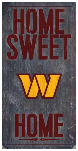 Washington Commanders Sign Wood 6x12 Home Sweet Home Design - Fan Creations