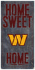 Washington Commanders Sign Wood 6x12 Home Sweet Home Design - Fan Creations
