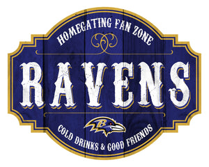Baltimore Ravens Sign Wood 12 Inch Homegating Tavern - Fan Creations