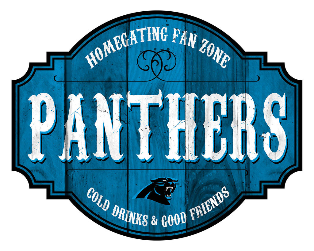Carolina Panthers Sign Wood 12 Inch Homegating Tavern - Fan Creations