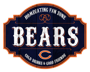 Chicago Bears Sign Wood 12 Inch Homegating Tavern - Fan Creations