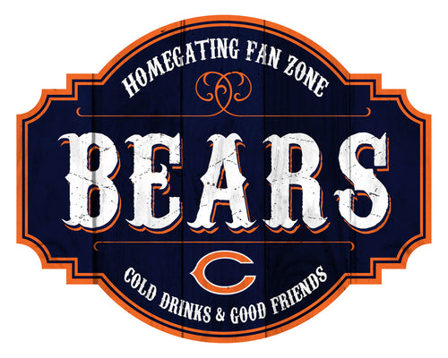 Chicago Bears Sign Wood 12 Inch Homegating Tavern - Fan Creations