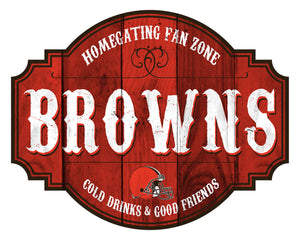 Cleveland Browns Sign Wood 12 Inch Homegating Tavern - Fan Creations