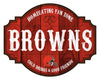 Cleveland Browns Sign Wood 12 Inch Homegating Tavern - Fan Creations