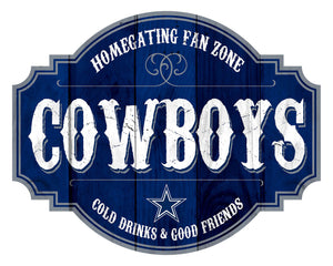Dallas Cowboys Sign Wood 12 Inch Homegating Tavern - Fan Creations