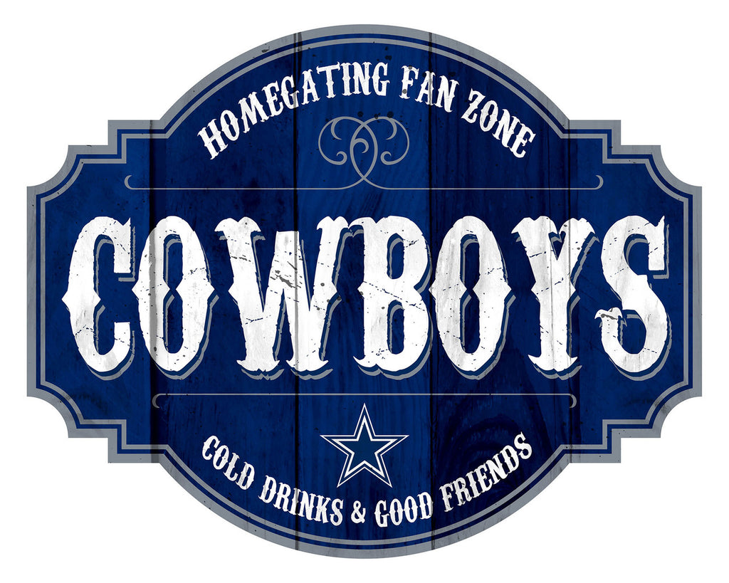 Dallas Cowboys Sign Wood 12 Inch Homegating Tavern - Fan Creations