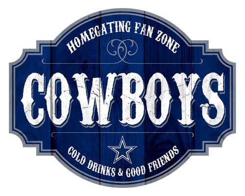 Dallas Cowboys Sign Wood 12 Inch Homegating Tavern - Fan Creations