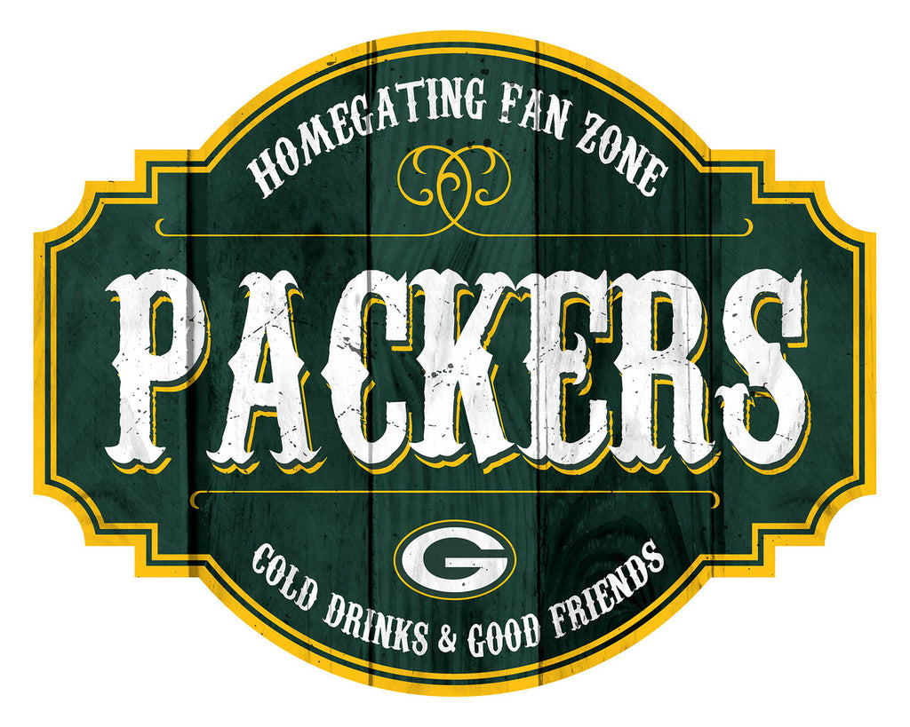 Green Bay Packers Sign Wood 12 Inch Homegating Tavern - Fan Creations